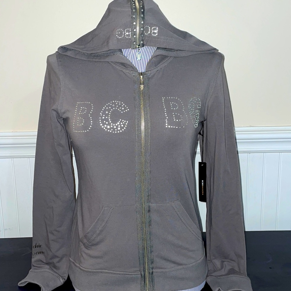 NWT BCBG  Zip Up Hoodie Sz Small